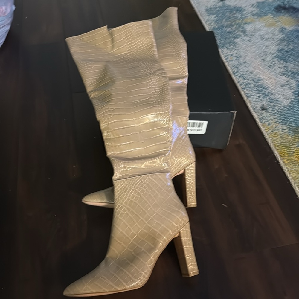 Tan snake skin boots brand new fashion nova size 9 - Picture 5 of 8